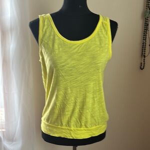 LOFT Yellow Fitted Tank Top